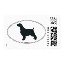 English Springer Spaniel Silhouette Stamp