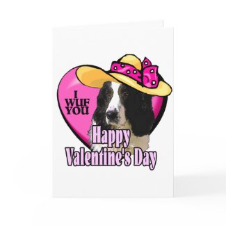 English Springer Spaniel Valentines card