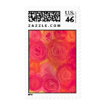 English Tea Roses in Postage Stamps