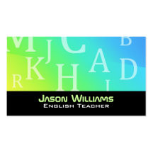 English teacher Business Cards