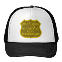 English Teacher Drinking League Trucker Hats