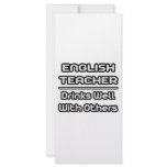 English Teacher...Drinks Well With Others rack cards