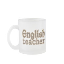 English Teacher Frosted Glass Mug