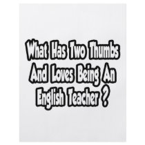 English Teacher Joke...Two Thumbs Flyer Design