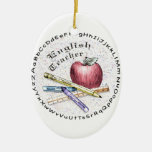 English Teacher ornaments