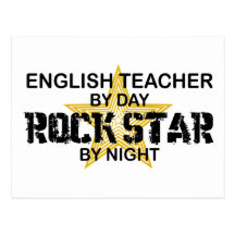 English Teacher Rock Star Post Cards