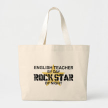 English Teacher Rock Star Tote Bags
