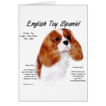 English Toy Spaniel (blenheim) History Design Greeting Cards