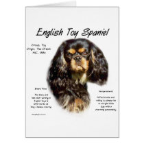 English Toy Spaniel (king charles) History Design Greeting Card
