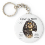 English Toy Spaniel (king charles) History Design keychains