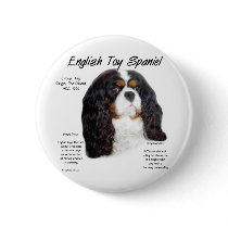 English Toy Spaniel prince charles History Design Button