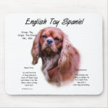 English Toy Spaniel (ruby) History Design mousepads