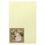 English Trumpeter Gold Frame Personalized Stationery