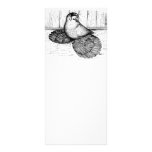 English Trumpeter Line Drawing Full Color Rack Card