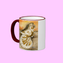 English Trumpeter Yellow Splash mugs