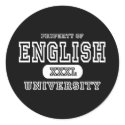 English University Dark stickers