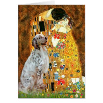 EnglishSetter 1 - The Kiss cards by masterpiecedogs EnglishSetter 1 - The Kiss cards