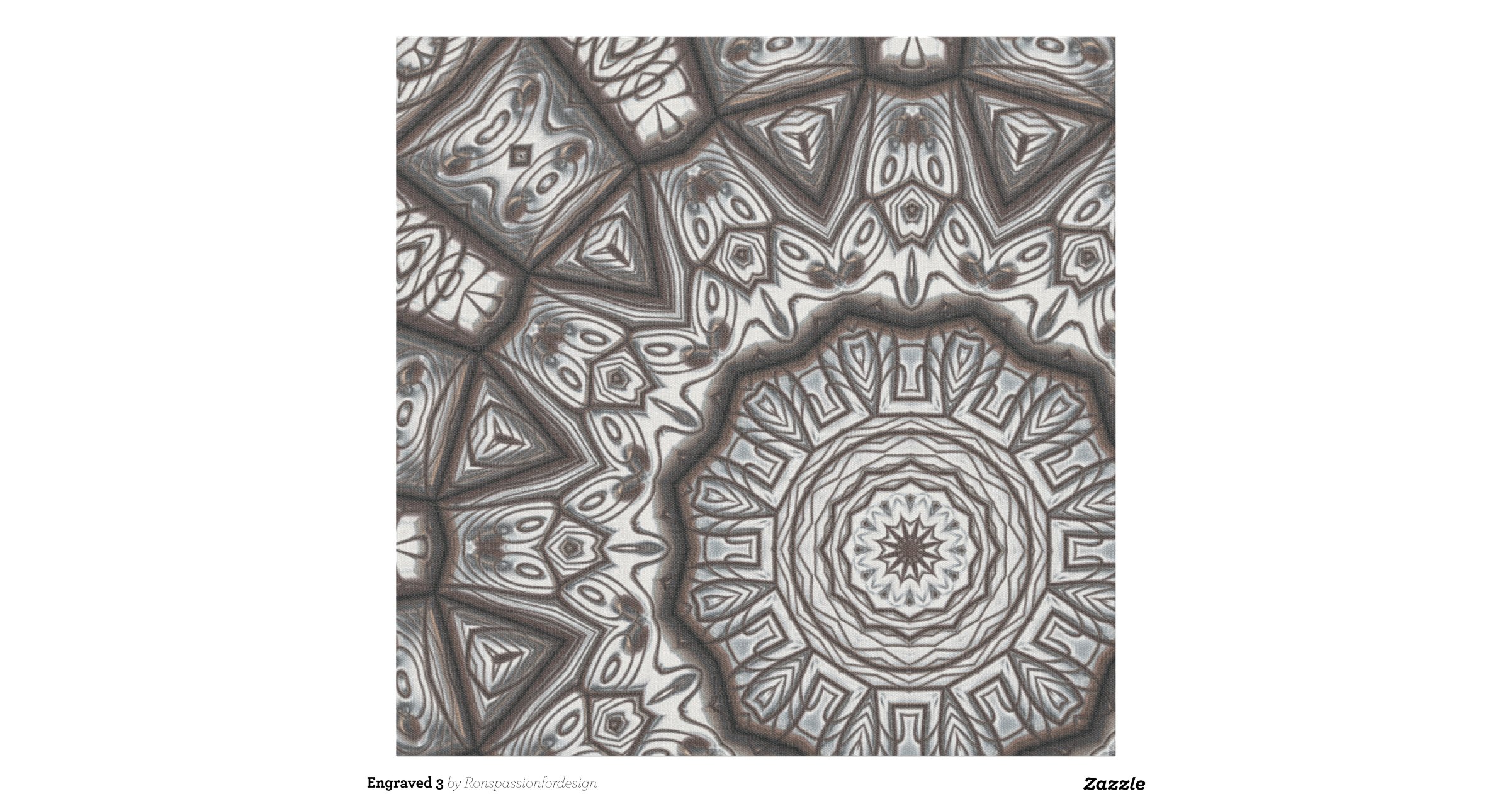 Engraved 3 fabric Zazzle