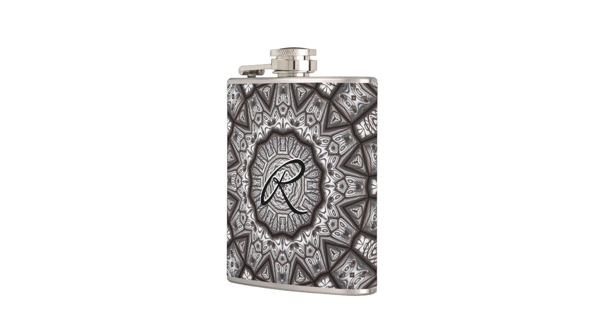 Engraved 3 Wrapped Flask Zazzle