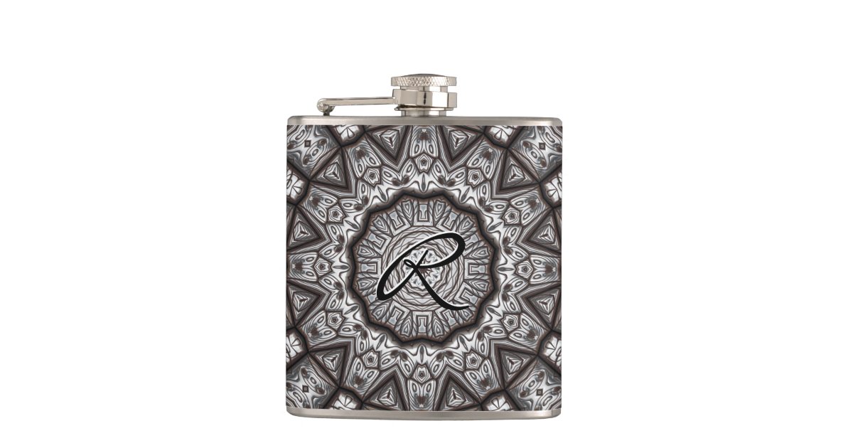Engraved 3 Wrapped Flask Zazzle