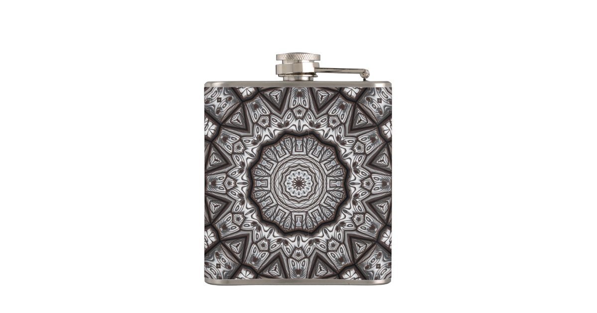 Engraved 3 Wrapped Flask Zazzle