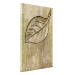 Engraved leaf canvas print