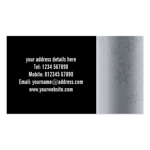 Engraved Metal Business Card (back side)