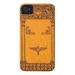 Engraved Old Book Cover Background iPhone 4 Case