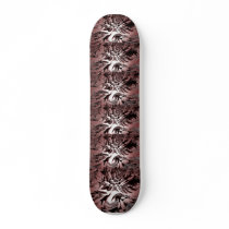 Engraved Red Board Skate Board Deck