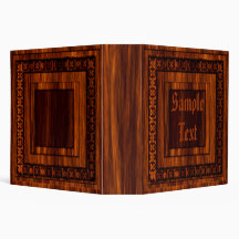 Engraved Wood Binder