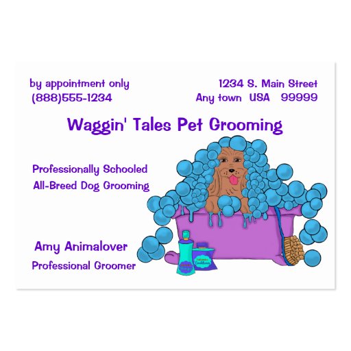 Enhanced Grooming Appointment And Business Card (front side)