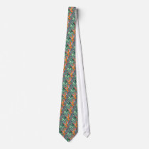Enhanced Hawaiian Heliconia Flower Necktie