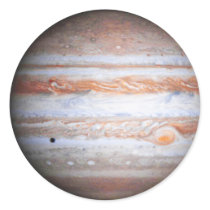 ENHANCED image of Jupiter Cassini flyby NASA Round Stickers