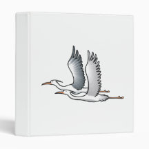 Enis & Elain Egret 3 Ring Binder