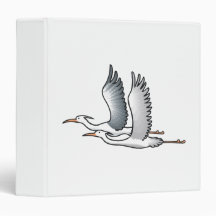 Enis & Elain Egret 3 Ring Binder