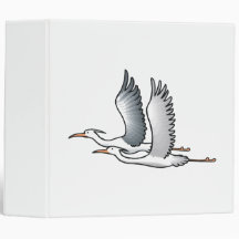 Enis & Elain Egret 3 Ring Binders