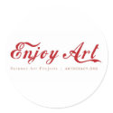 Enjoy Art - Round Sticker by artocracy Enjoy Art - Round Sticker