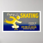Enjoy Ice Roller Skating 1938 WPA Posters