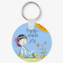 Enjoy - Simple Joy keychain blue background