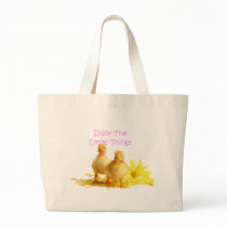 Enjoy The Little Things, Ducklings Canvas Bags