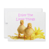 Enjoy The Little Things, Ducklings Personalized Invite