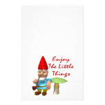 Enjoy The Little Things Gnome Stationery