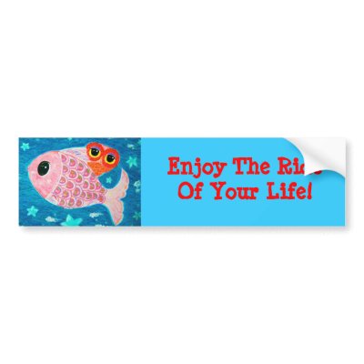Enjoy The Ride Of Your Life Owl Bumper Sticker by udonchow