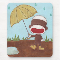 Enjoying A Rainy Day Mousepad by Princess_Monkey Enjoying A Rainy Day Mousepad