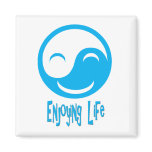 Enjoying Life button Fridge Magnets