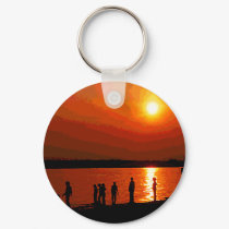 Enjoying The Sunset Keychain