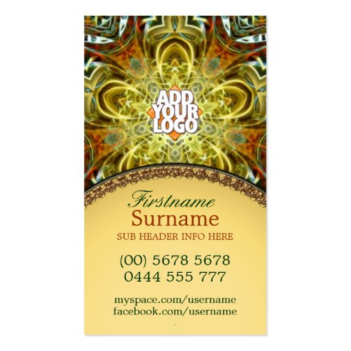 Enlightment Star New Age Business Card (front side)