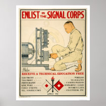 Enlist in Signal Corps 1919 Poster