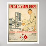 Enlist in Signal Corps 1919 Poster