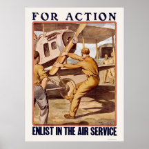 Enlist in the Air Service Print